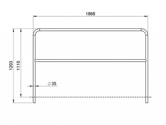 Alutruss BE-1G2 Bühnengeländer – Ansicht 2