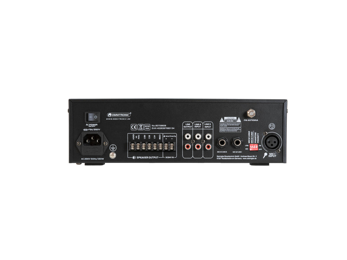 Omnitronic CPE-60P ELA-Mischverstärker – Ansicht 5