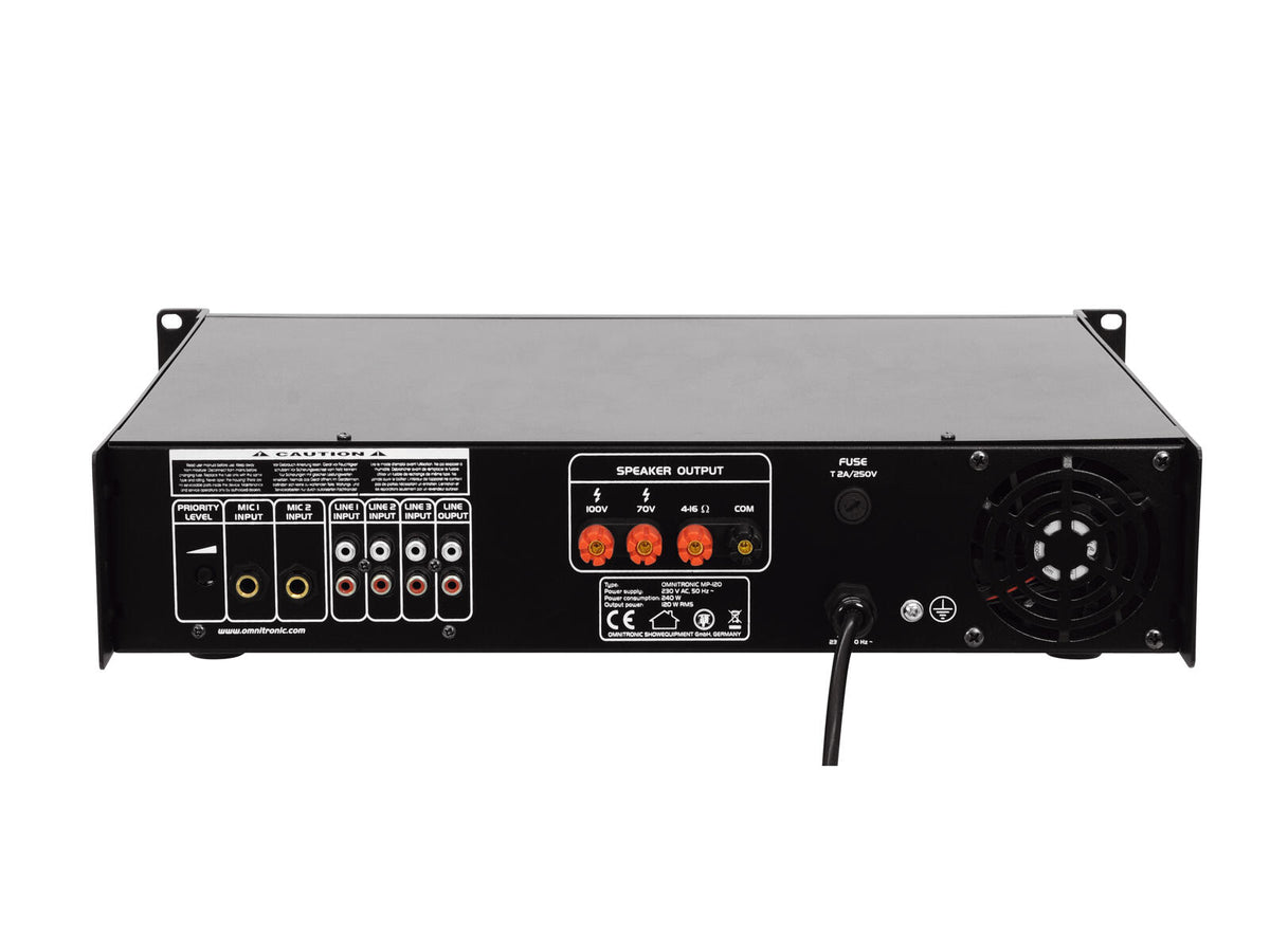 Omnitronic MP-120 ELA-Mischverstärker – Ansicht 4