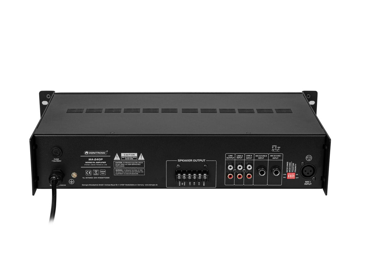 Omnitronic MA-240P ELA-Mischverstärker – Ansicht 3