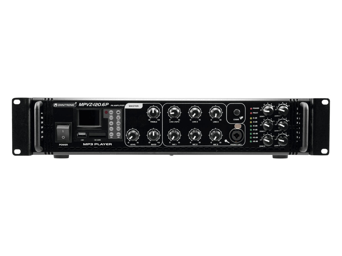 Omnitronic MPVZ-120.6P ELA-Mischverstärker – Ansicht 2