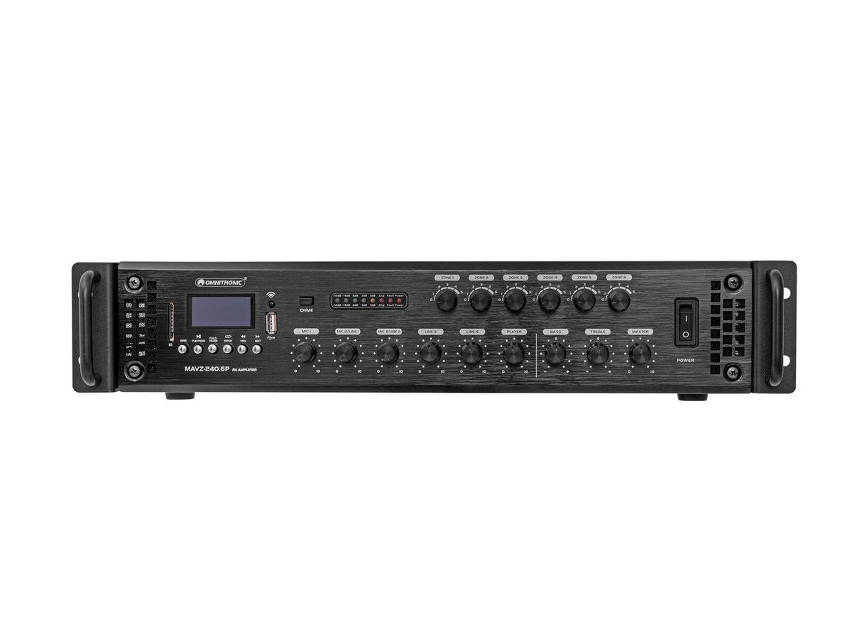 Omnitronic MAVZ-240.6P ELA-Mischverstärker – Ansicht 6