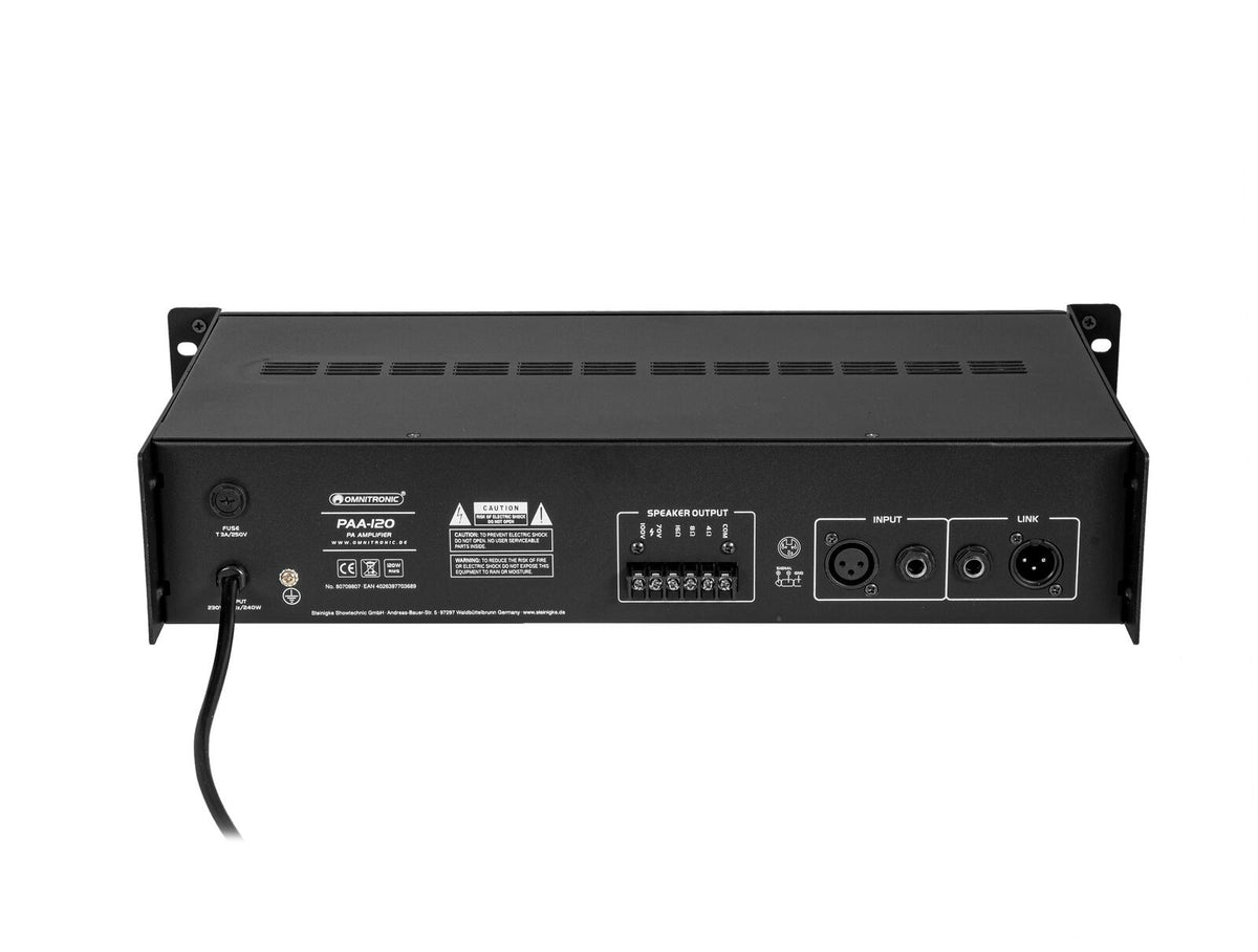 Omnitronic PAA-120 ELA-Verstärker – Ansicht 3