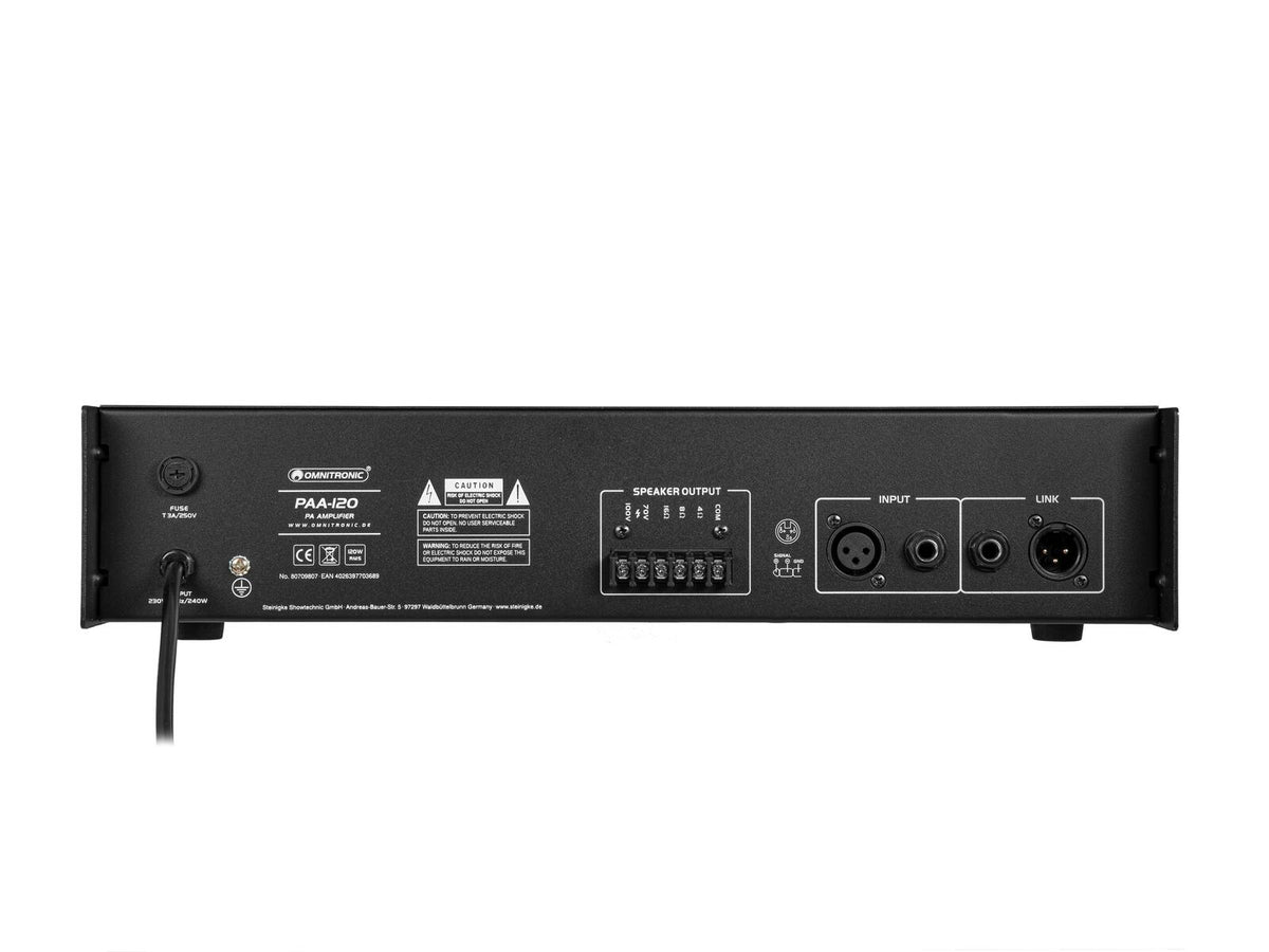 Omnitronic PAA-120 ELA-Verstärker – Ansicht 7