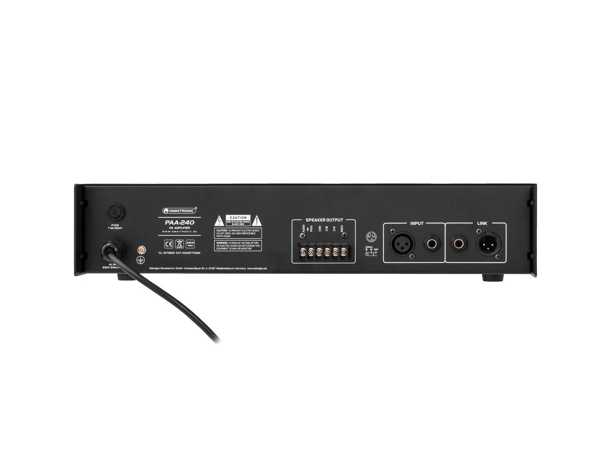 Omnitronic PAA-240 ELA-Verstärker – Ansicht 4