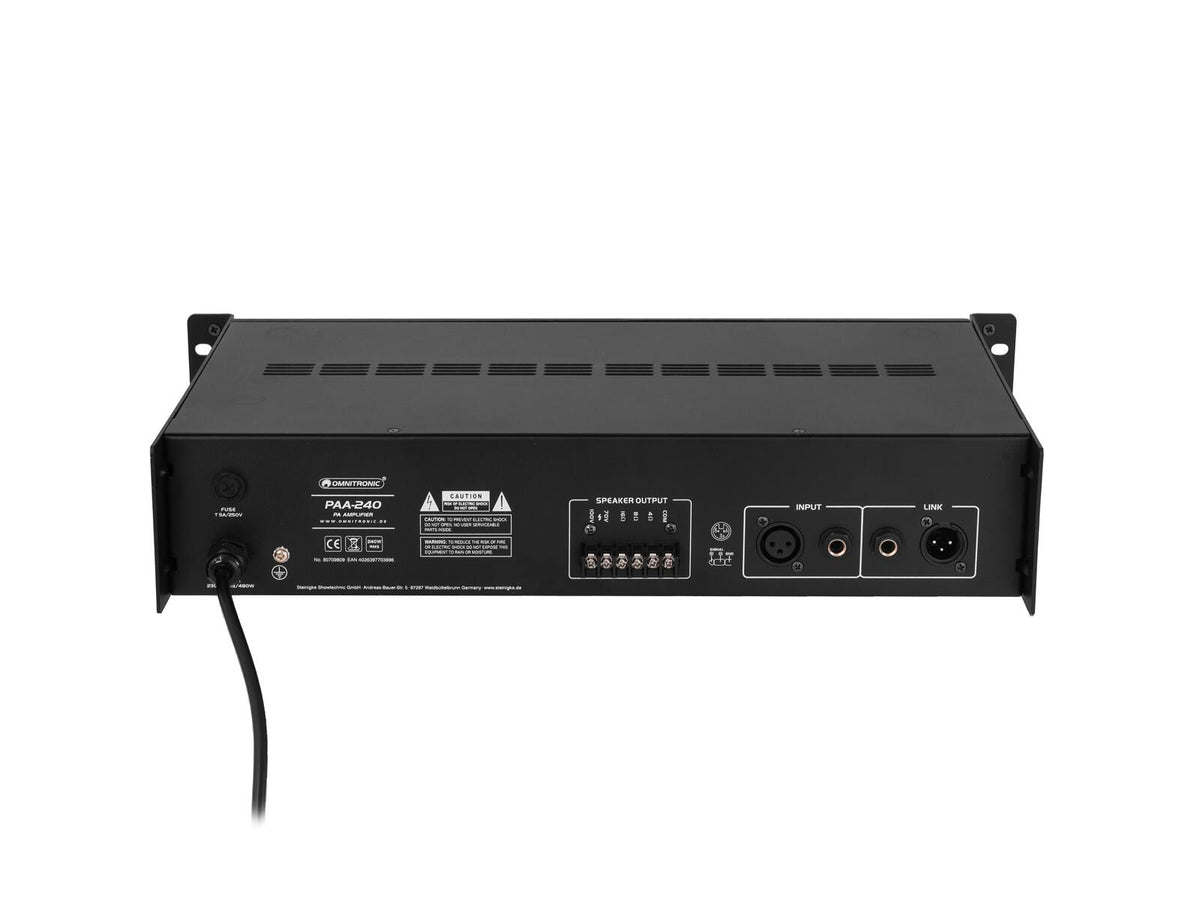 Omnitronic PAA-240 ELA-Verstärker – Ansicht 5