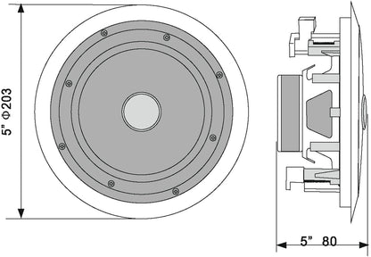 Omnitronic CST-5 2-Wege-Deckenlautsprecher – Ansicht 6