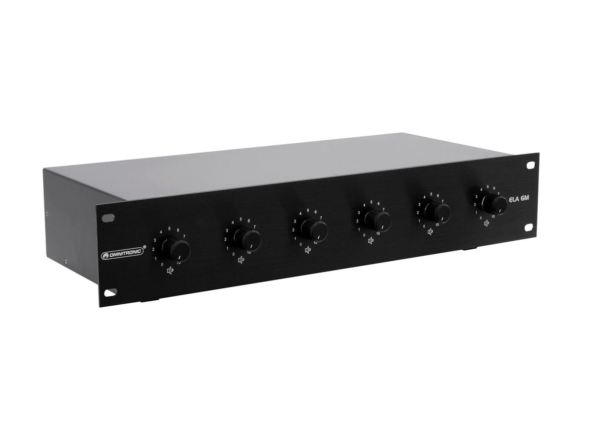 Omnitronic ELA 6M-Zonen LS-Regler 10W sw – Ansicht 2