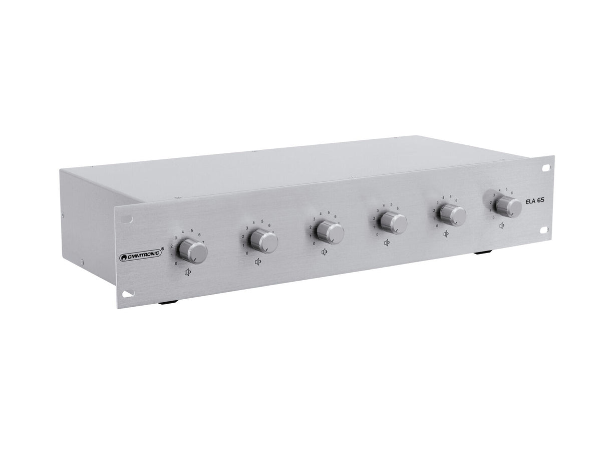 Omnitronic ELA 6S-Zonen LS-Regler 10W sil – Ansicht 2