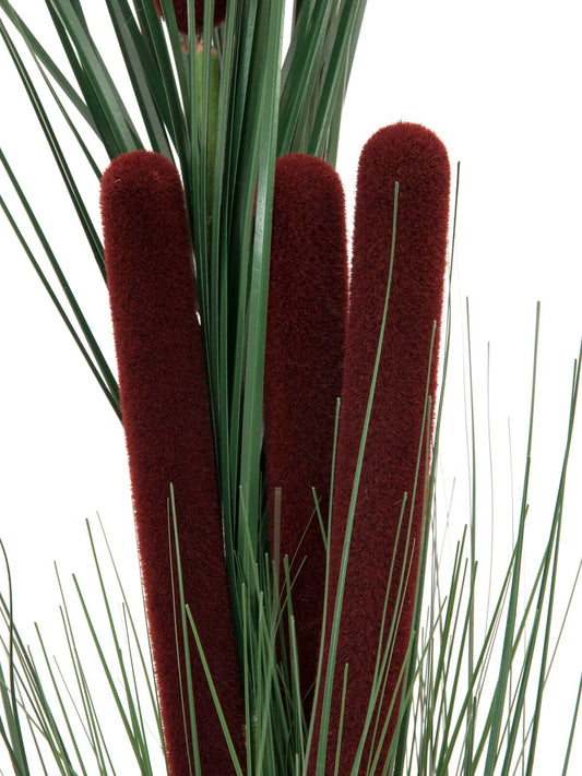 Europalms Schilfgras mit Kolben, künstlich, dunkelgrün, 152cm – Ansicht 2