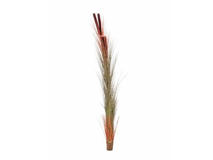 Europalms Schilfgras mit Kolben, künstlich, hellbraun, 152cm