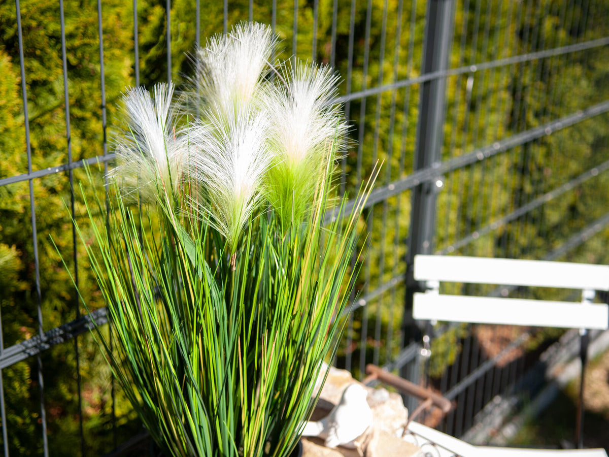 Europalms Federgras, künstlich, weiß, 60cm – Ansicht 9