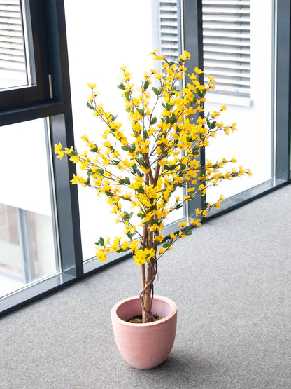 Europalms Forsythienbaum mit 3 Stämmen, Kunstpflanze, gelb, 150cm – Ansicht 6