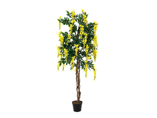 Europalms Goldregenbaum, Kunstpflanze, gelb, 180cm