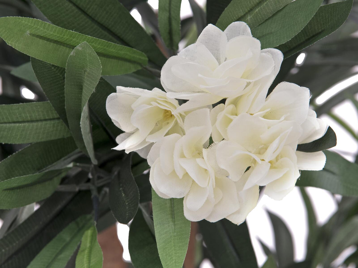 Europalms Oleanderbaum, Kunstpflanze, weiß, 120 cm – Ansicht 2