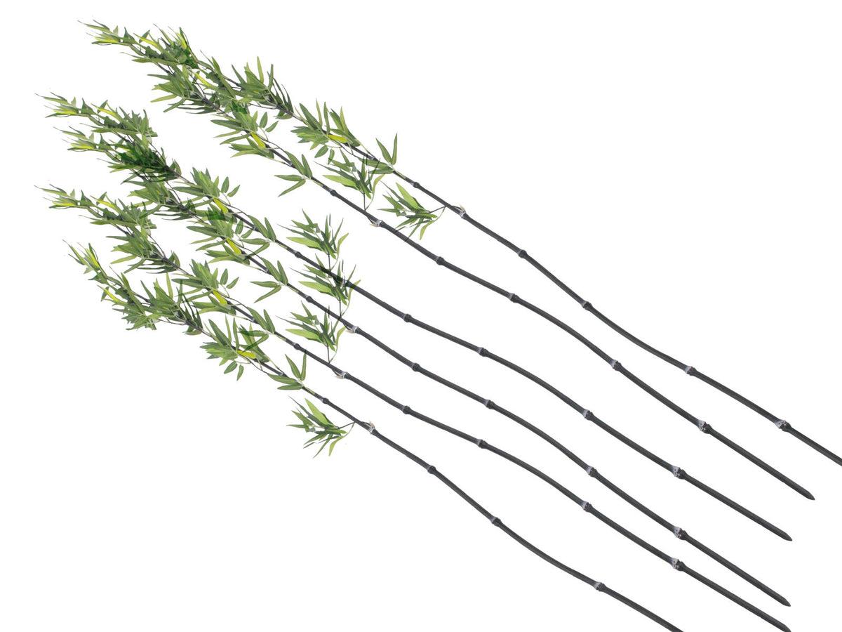 Europalms Bambusstab mit Blättern, künstlich, 180cm, 6er Pack – Ansicht 2
