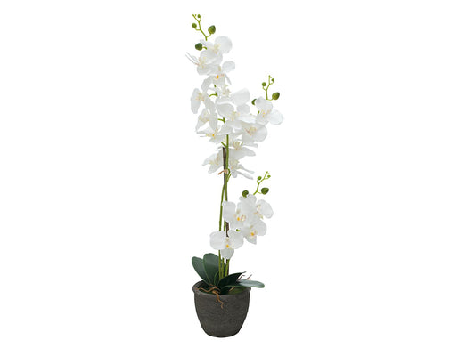 Europalms Orchidee, Kunstpflanze, weiß, 80cm