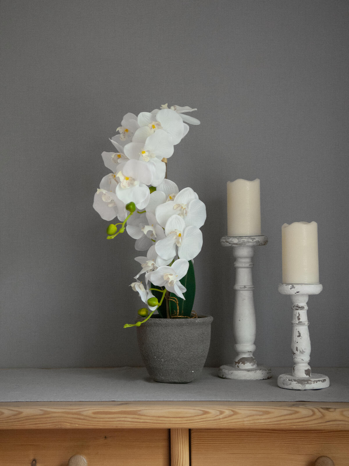 Europalms Orchidee, Kunstpflanze, weiß, 80cm – Ansicht 8