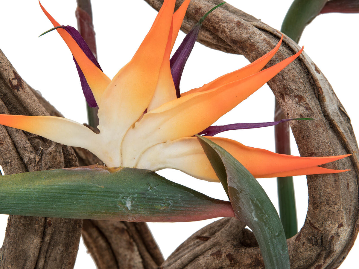 Europalms Paradiesvogel-Blume, Kunstpflanze, orange, 95cm – Ansicht 4