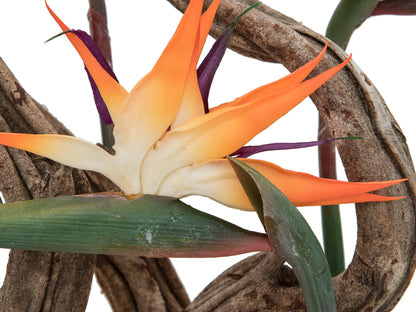 Europalms Paradiesvogel-Blume, Kunstpflanze, orange, 95cm – Ansicht 4