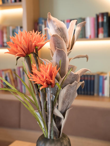 Europalms Dahlie (EVA), Kunstpflanze, orange, 100cm – Ansicht 4