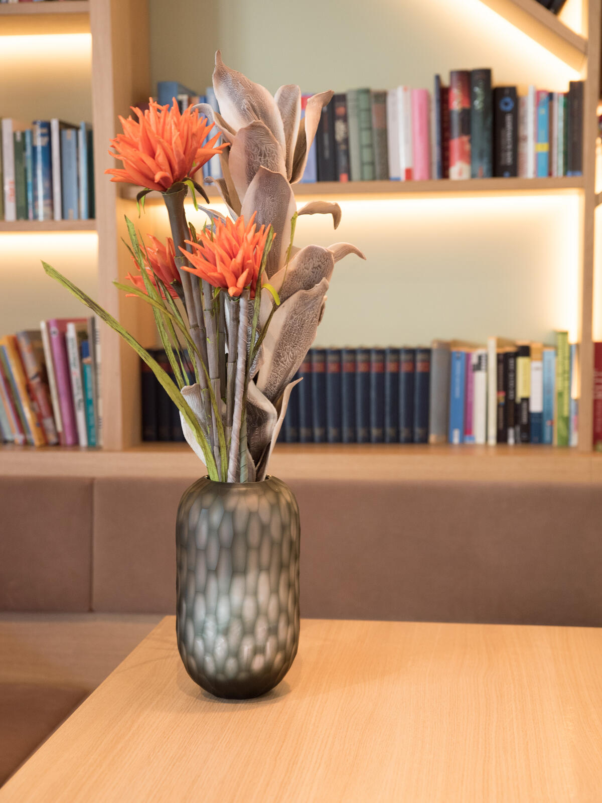 Europalms Dahlie (EVA), Kunstpflanze, orange, 100cm – Ansicht 5