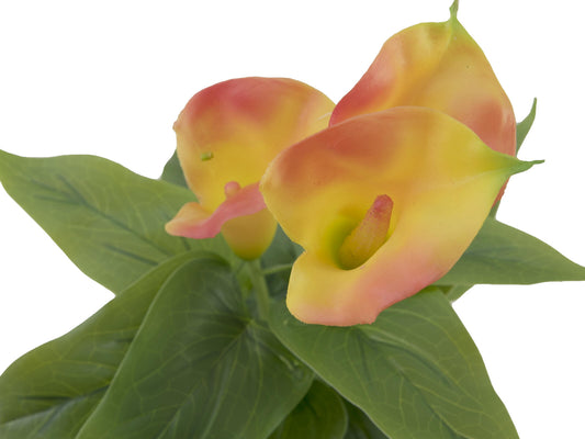 Europalms Calla mini, Kunstpflanze, gelb orange, 43cm – Ansicht 2