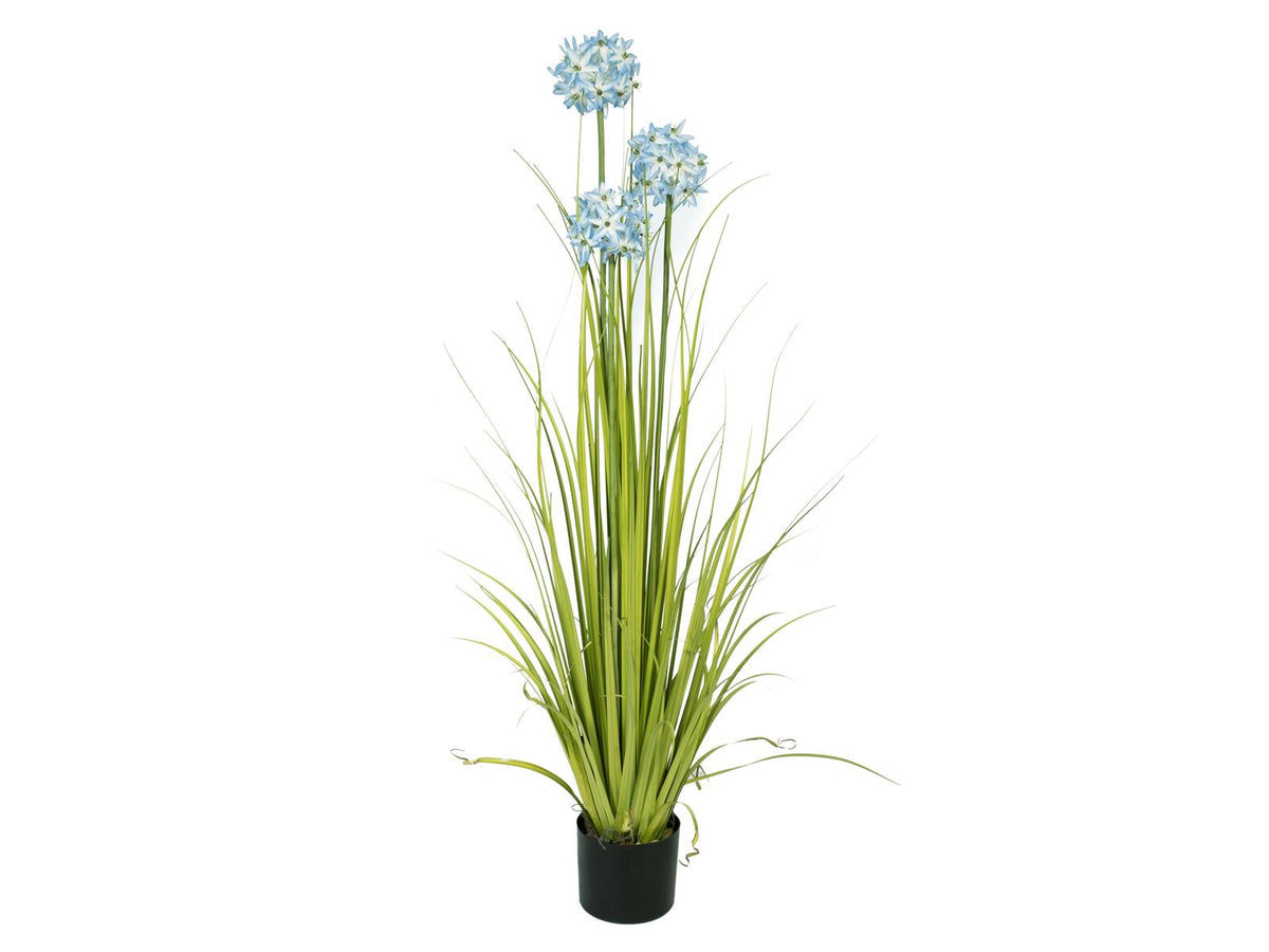 Europalms Alliumgras, Kunstpflanze, blau, 120 cm