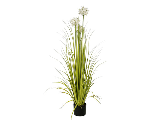 Europalms Alliumgras, Kunstpflanze, weiß, 120 cm