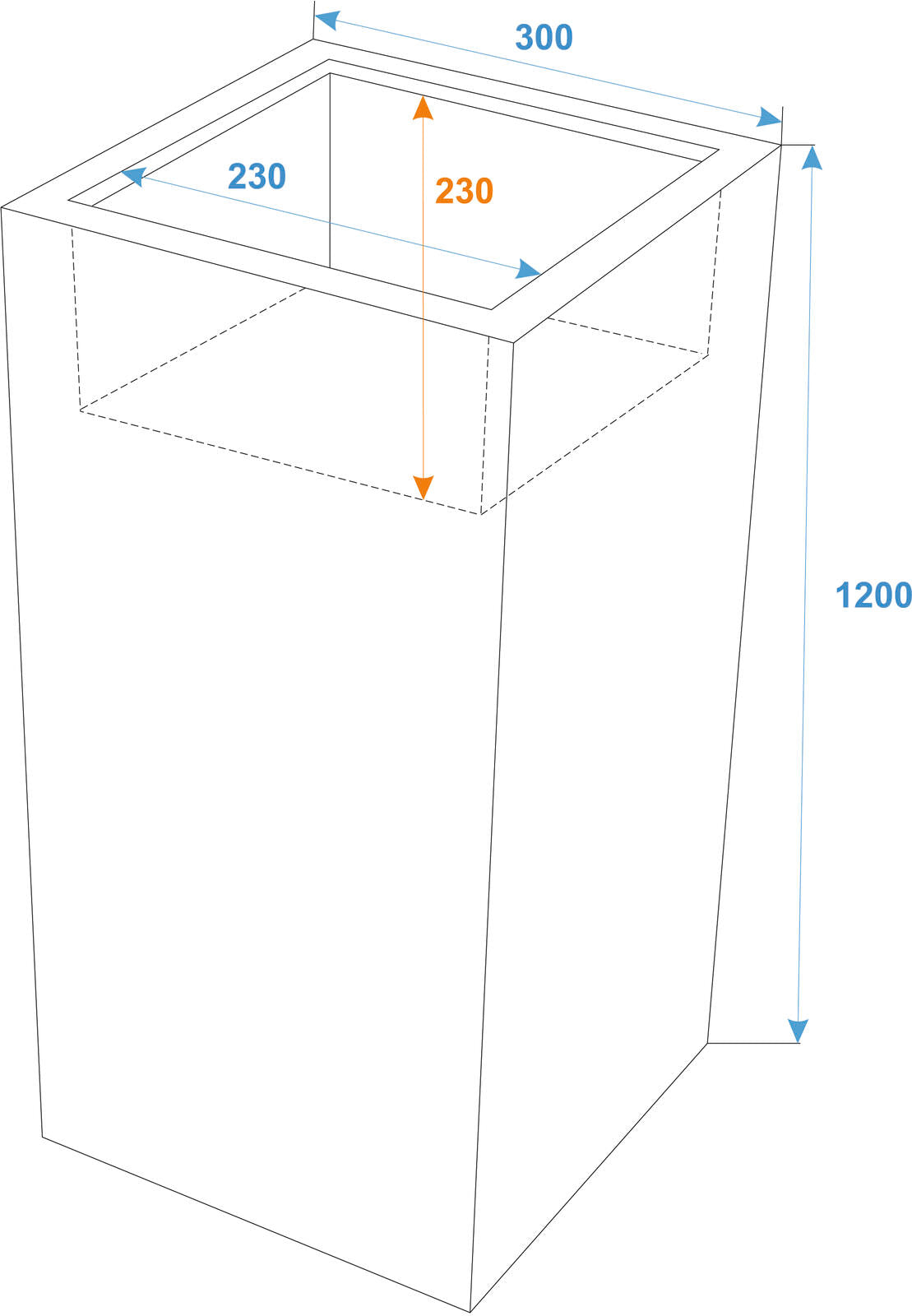 Europalms LEICHTSIN BOX-120, rot, glänzend – Ansicht 4