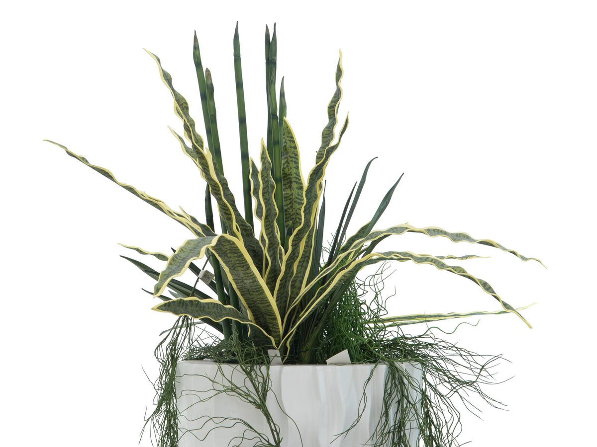 Europalms Designübertopf LAMELLA-140, weiß – Ansicht 5