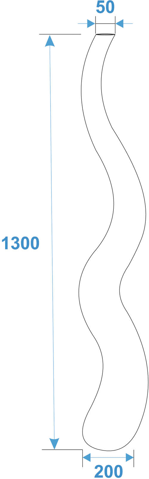 Europalms Designvase WAVE-125, weiß – Ansicht 3