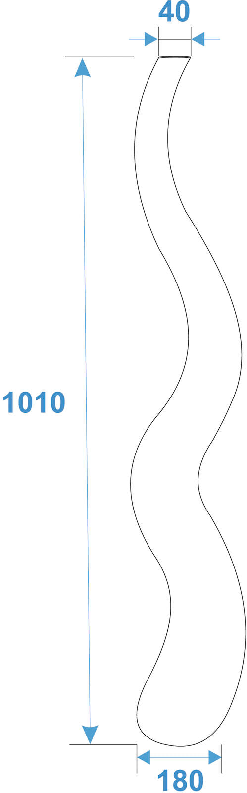 Europalms Designvase WAVE-100, weiß – Ansicht 3
