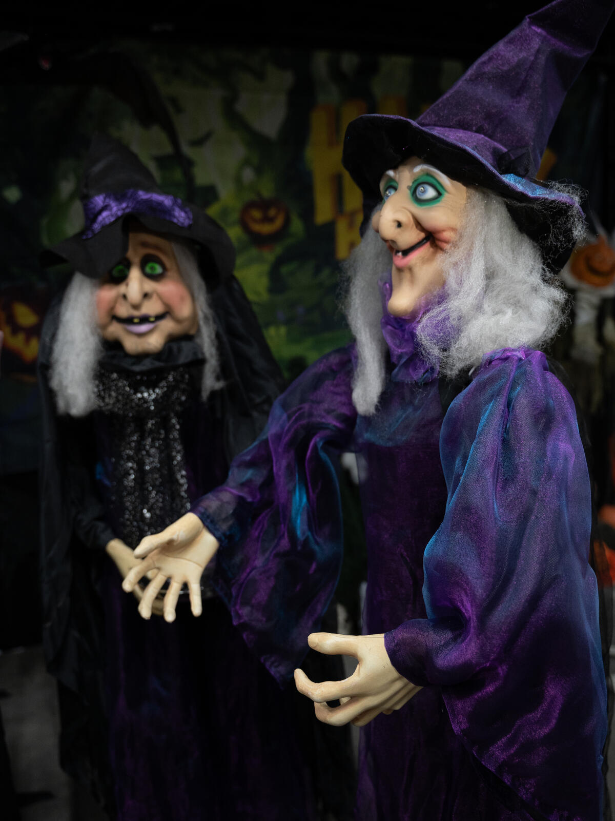 Europalms Halloween Figur Hexe, animiert 175cm – Ansicht 3