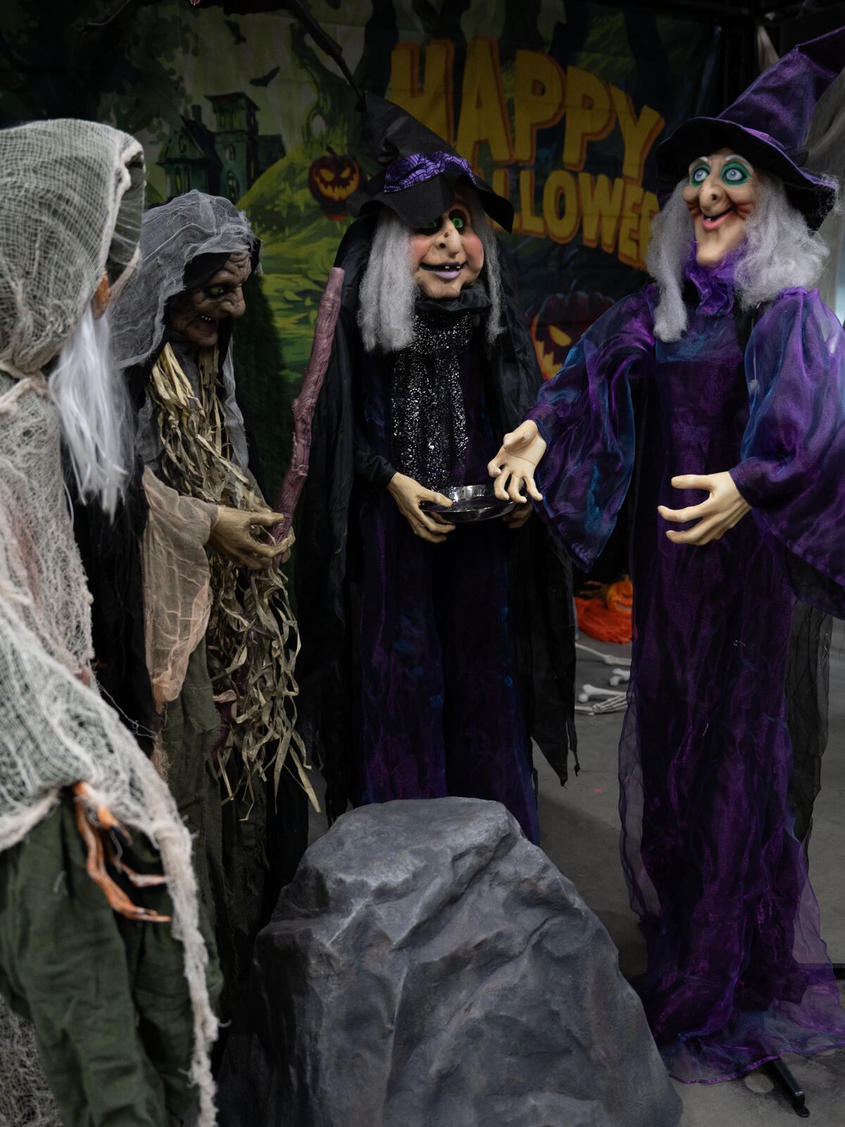 Europalms Halloween Figur Hexe, animiert 175cm – Ansicht 4
