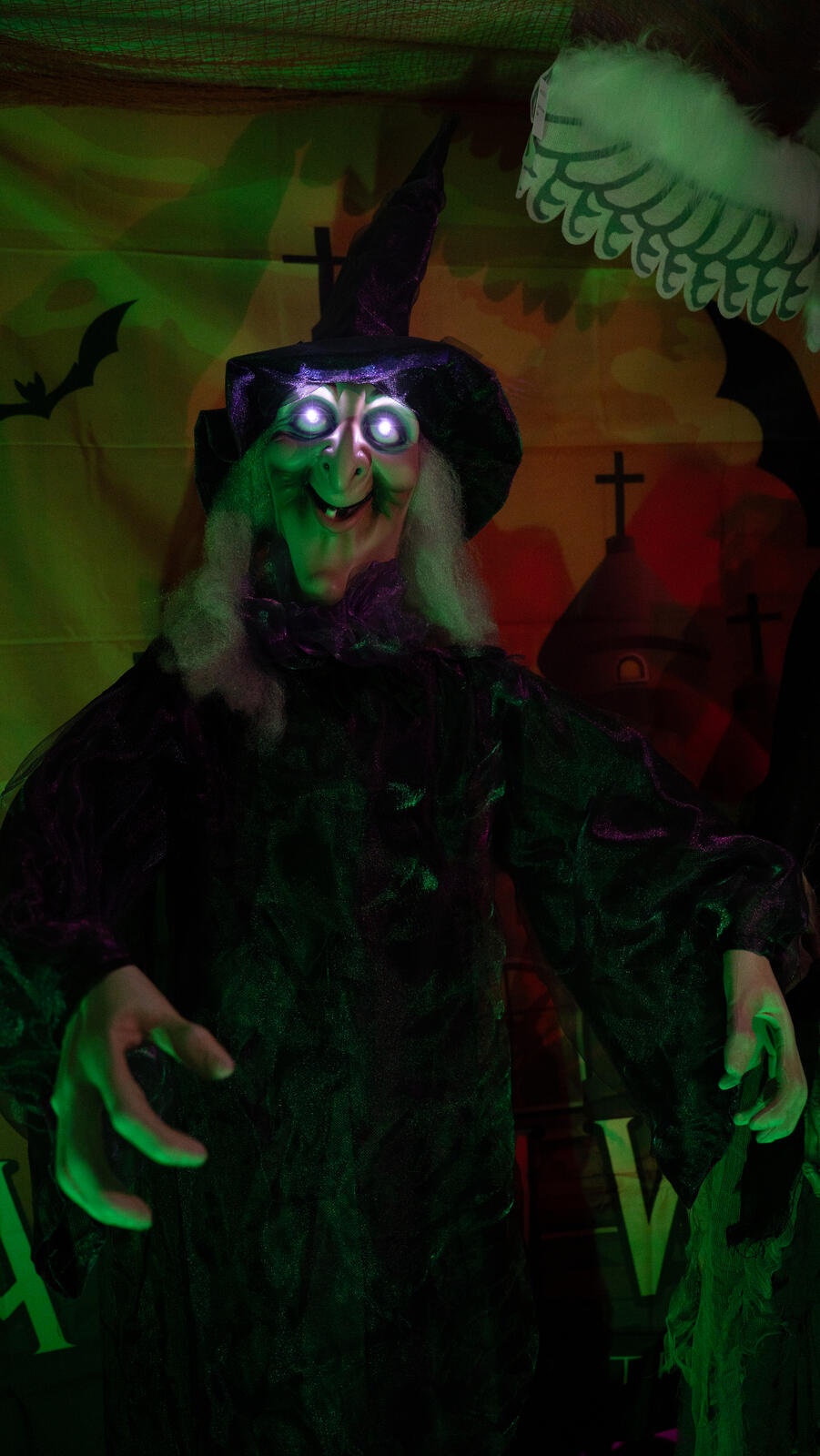 Europalms Halloween Figur Hexe, animiert 175cm – Ansicht 5