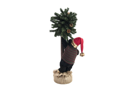 Europalms Weihnachtsbär, mit Tanne, 105cm – Ansicht 2