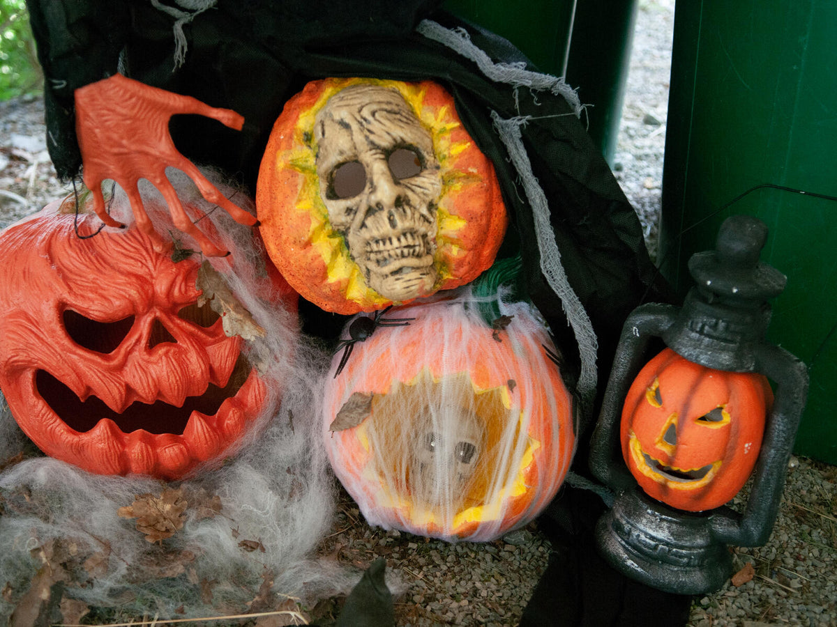 Europalms Halloween Totenkopf-Kürbis, 26cm – Ansicht 6
