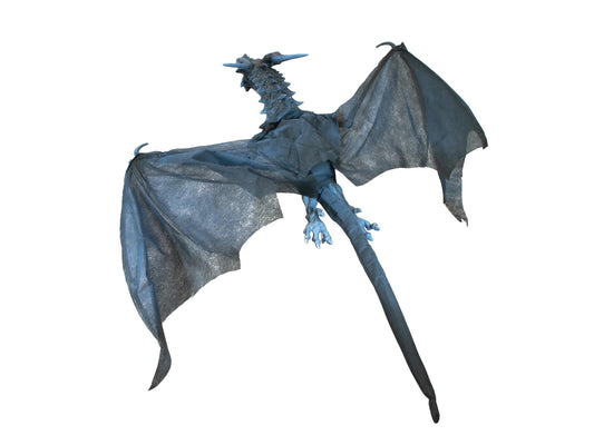 Europalms Halloween Flying Dragon, animiert, blau, 120cm – Ansicht 2