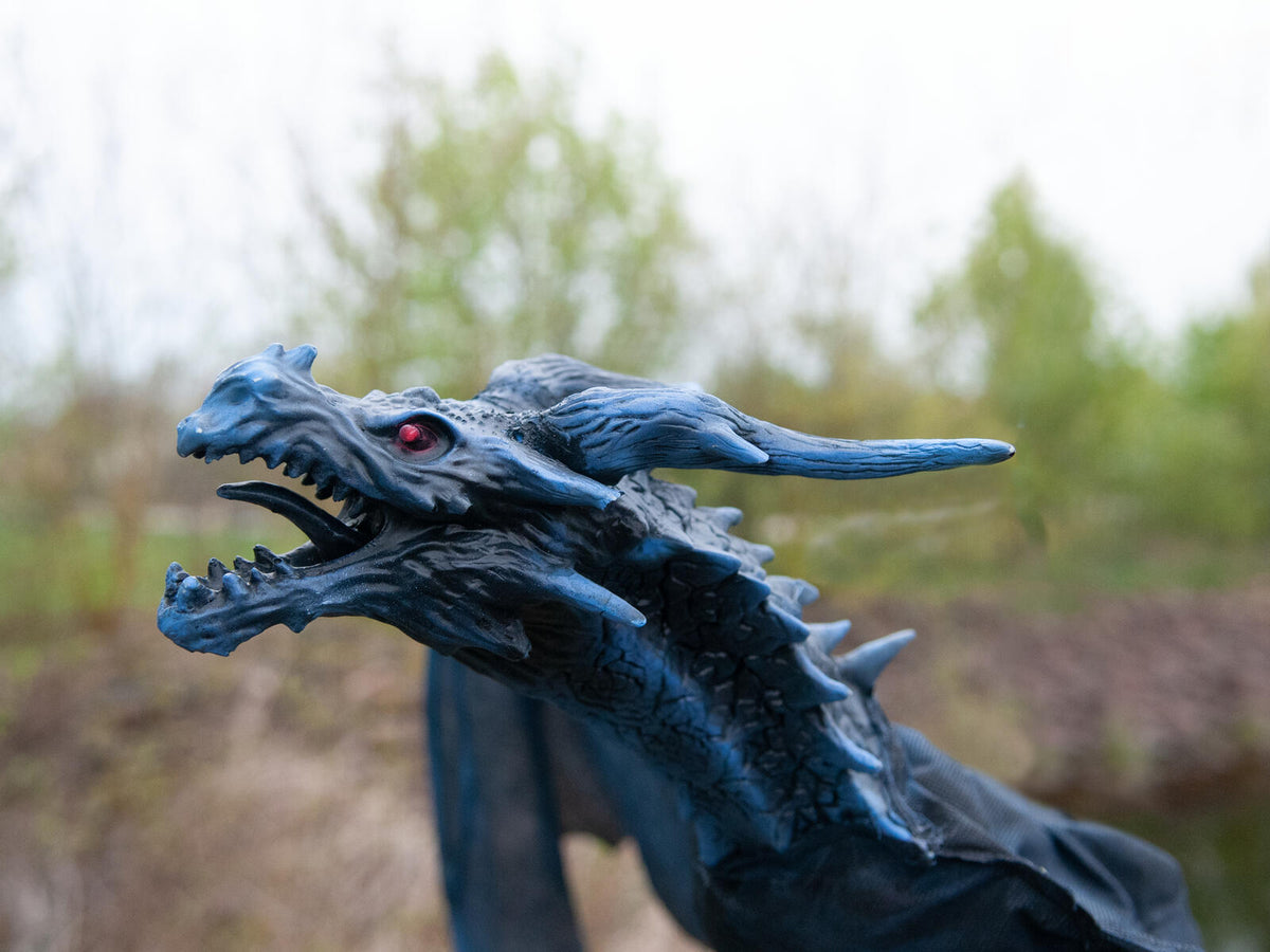 Europalms Halloween Flying Dragon, animiert, blau, 120cm – Ansicht 8