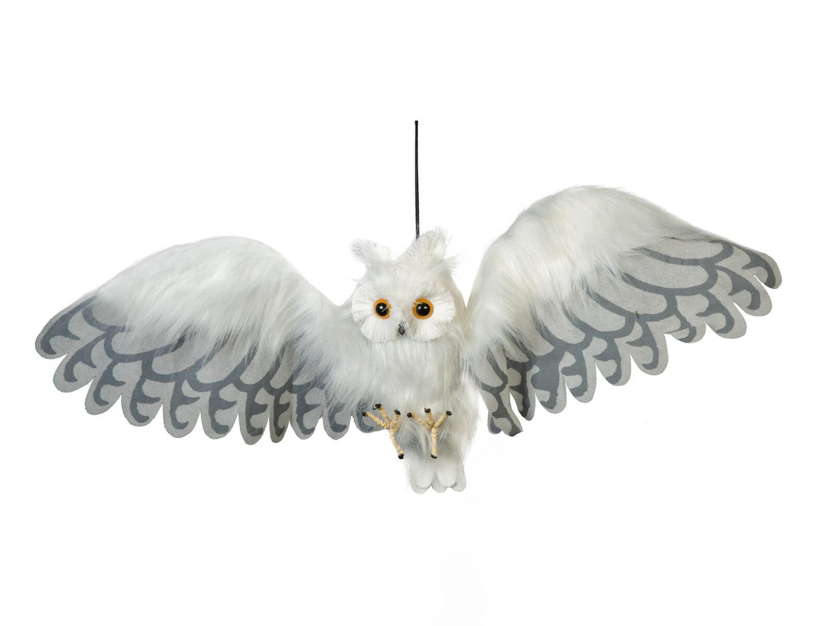Europalms Halloween Schnee-Eule, animiert, 80cm – Ansicht 2