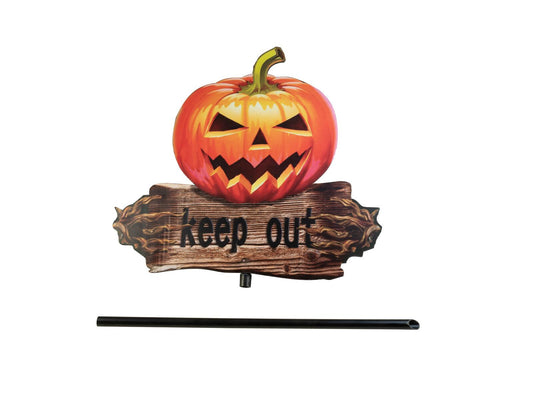 Europalms Halloween Bodenstecker Kürbis "KEEP OUT", 50cm – Ansicht 2