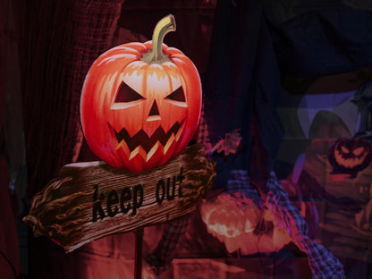 Europalms Halloween Bodenstecker Kürbis "KEEP OUT", 50cm – Ansicht 3