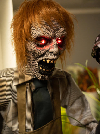 Europalms Halloween Figur Zombie mit Kettensäge, animiert, 170cm – Ansicht 7