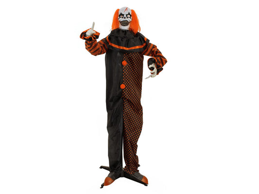Europalms Halloween Figur Pop-Up Clown, animiert, 180cm