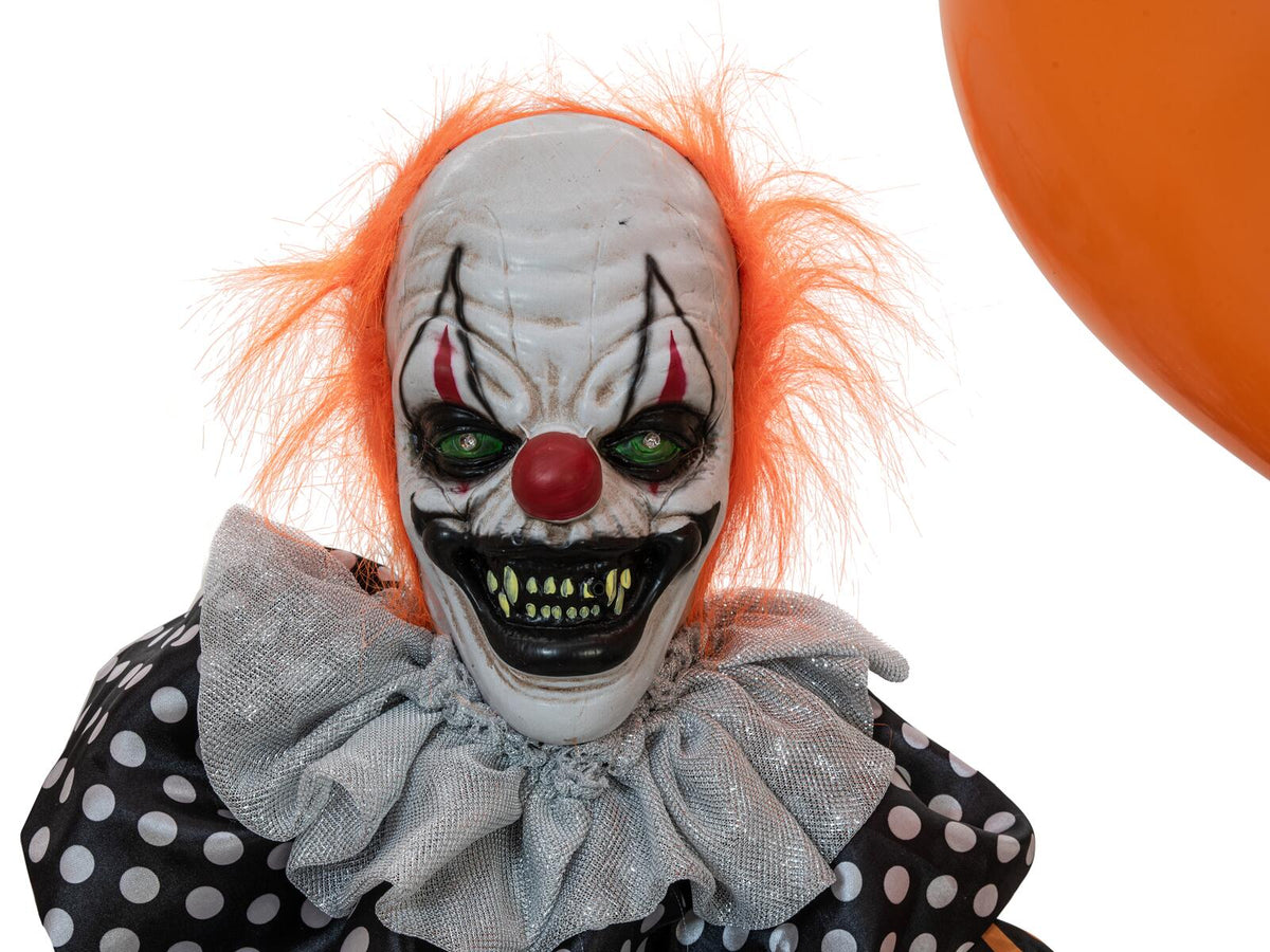 Europalms Halloween Figur Clown mit Luftballon, animiert, 166cm – Ansicht 2