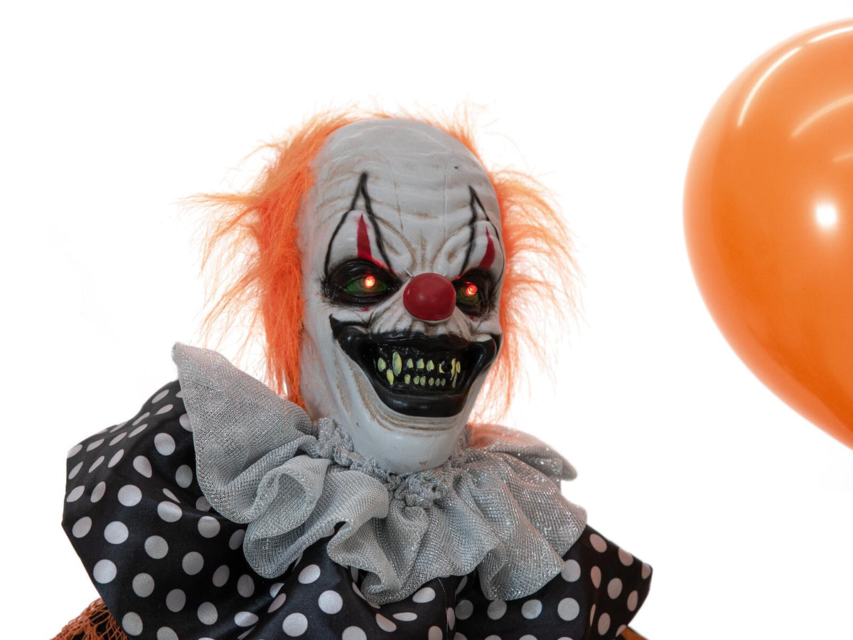 Europalms Halloween Figur Clown mit Luftballon, animiert, 166cm – Ansicht 4