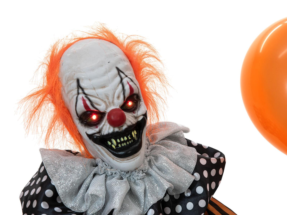 Europalms Halloween Figur Clown mit Luftballon, animiert, 166cm – Ansicht 5