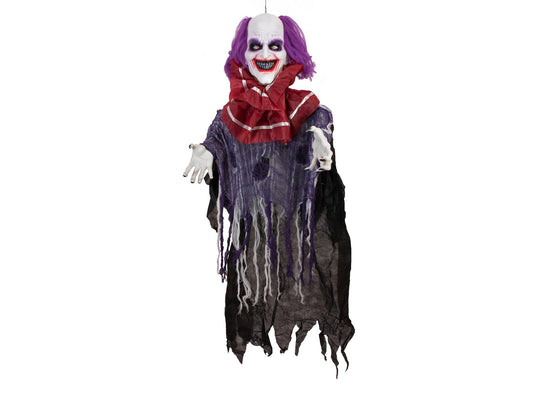 Europalms Halloween Figur Clown Robby, animiert, 120cm