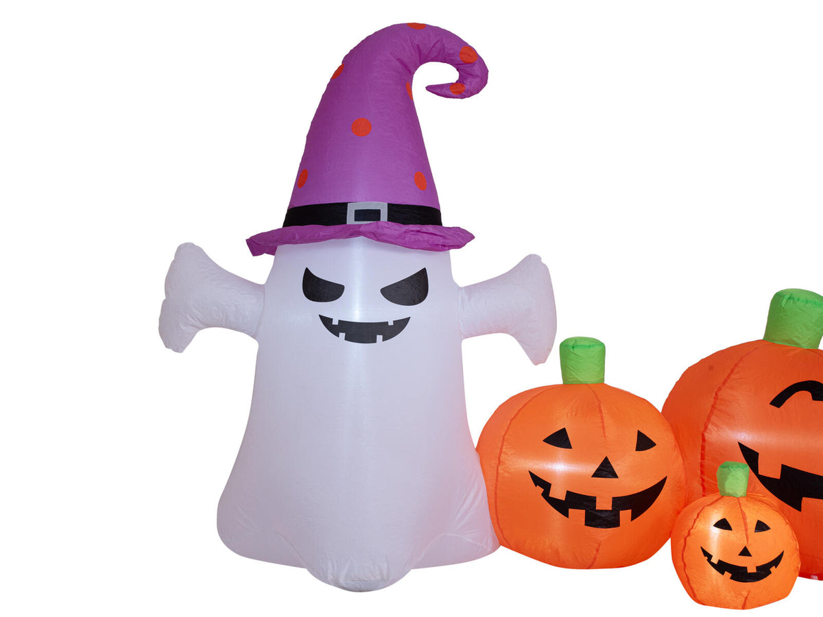 Europalms Halloween Aufblasbare Figur Geist mit Kürbissen, 244cm – Ansicht 3